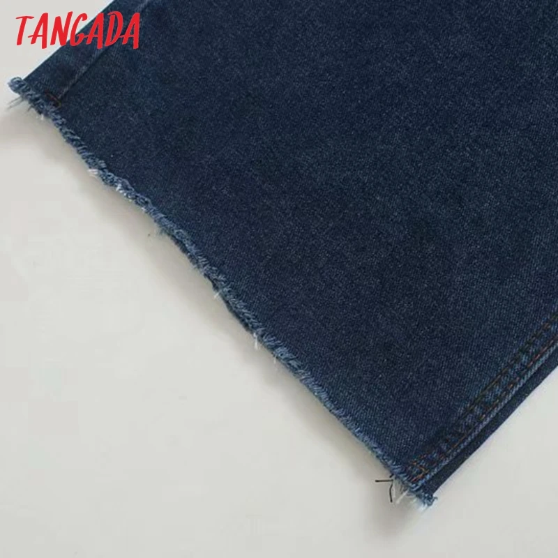 Tangada женские широкие темно-синие джинсы осень зима модные женские джинсы свободные джинсы повседневные винтажные 4M93
