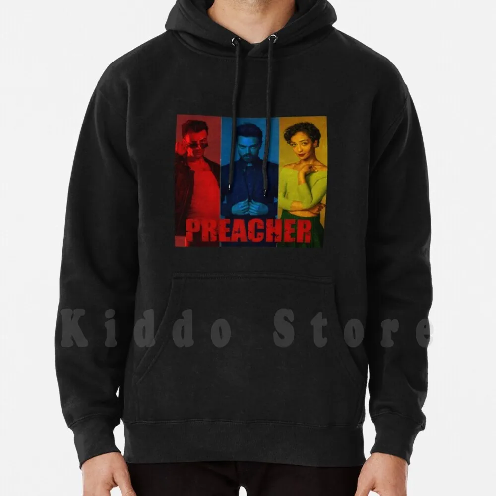 Preacher Red Blue &amp Yellow Design Hoodie Long Sleeve Cassidy Joeseph Gilgun Joe