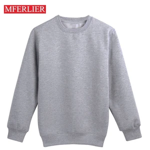 Мужские толстовки MFERLIER на осень-зиму, большие размеры 4XL, 5XL, 6XL, 135 кг, Повседневная теплая одежда стандартного размера, 5 цветов