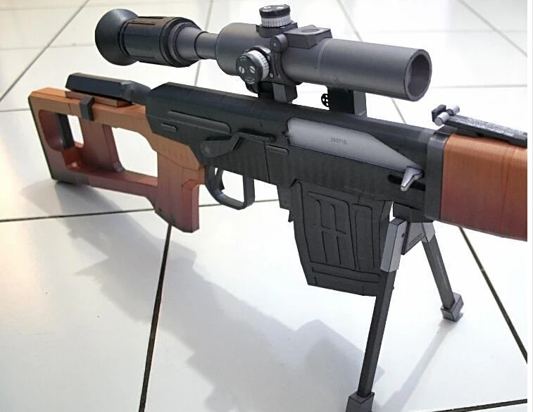 Снайперская винтовка в масштабе 1:1 пистолет SVD оружие Firearm сделай сам лист
