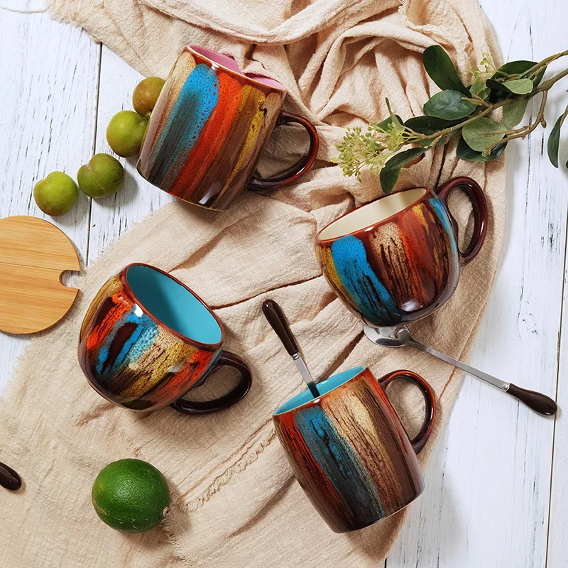 Креативная художественная красочная чашка для завтрака из овсянки Офисная