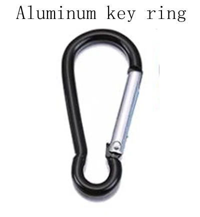 Aluminum Key ring D 12KN авиационный алюминиевый карабин для гамака Пружинная Застежка зажим качающийся крюк для рюкзака альпинизма кемпинга скалолазания безопасная пряжка - Цвет: Aluminum Key ring D
