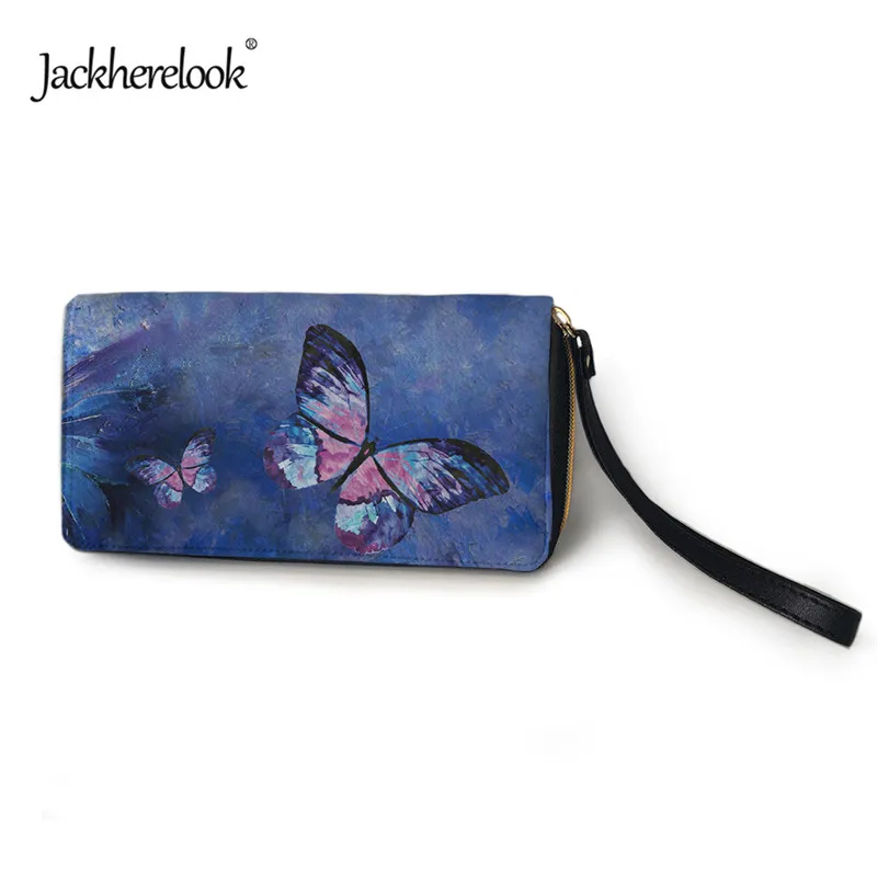

Jackherelook, Женский кошелек с бабочками, Женский кошелек с ручкой, Женский кошелек с длинным отделением для денег, Женский кошелек, держатели для карт