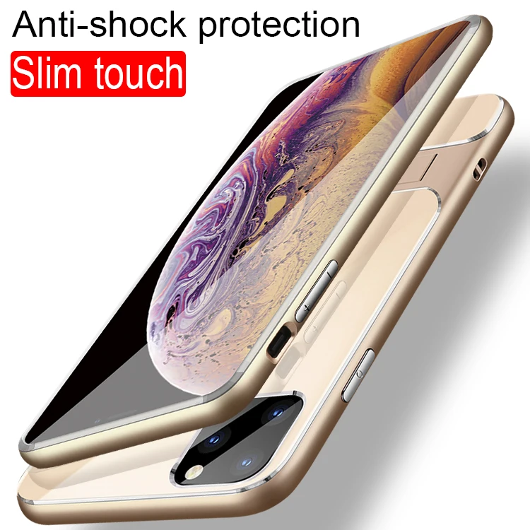 for apple iphone 11 case soft siliconepc with stand hybrid transparent protect cover case for iphone 11 pro max iphone11 11pro free global shipping