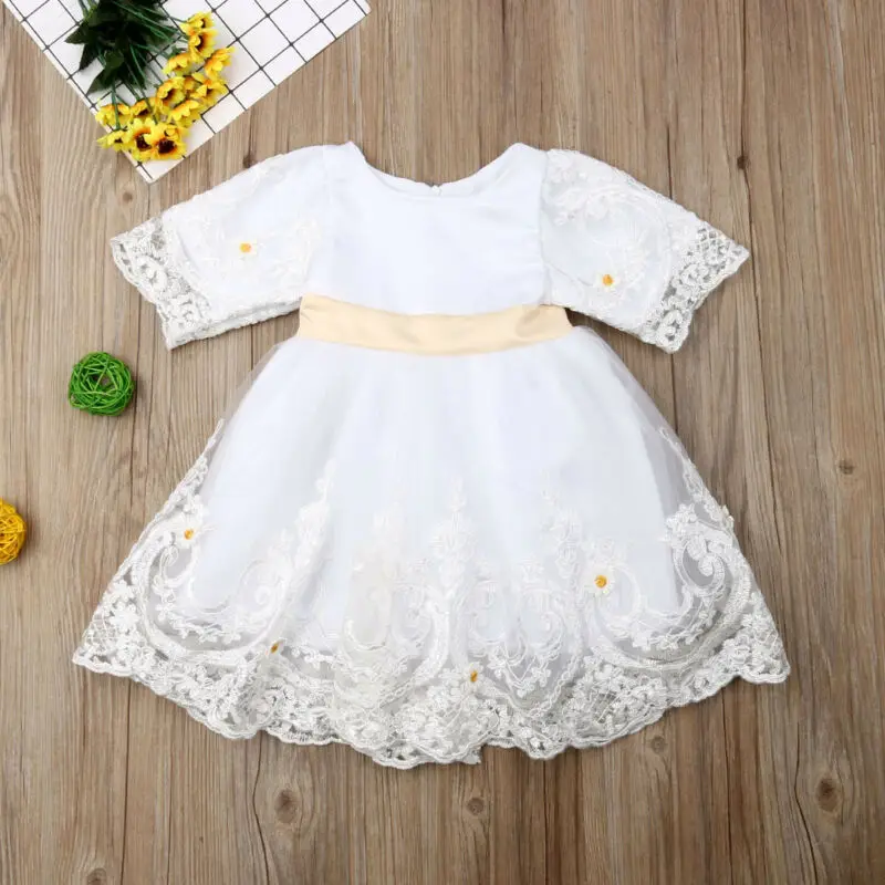 Emmababy платья принцессы с цветочным рисунком для маленьких девочек кружевные