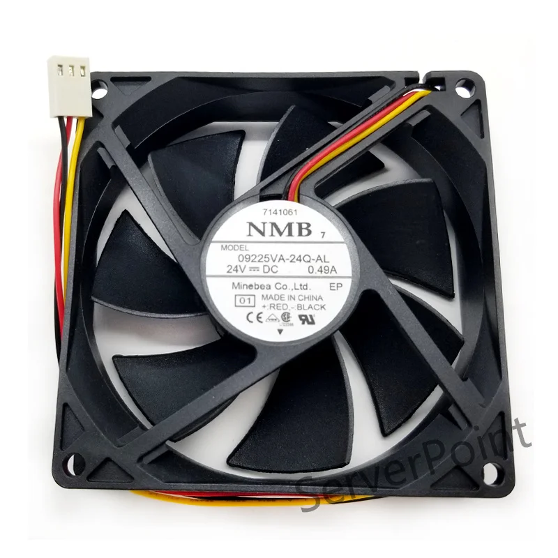 

NEW Case Heat Dissipation Three wires 3-wire 09225VA-24Q-AL 9225 DC 24V 0.49A Cooling Fan