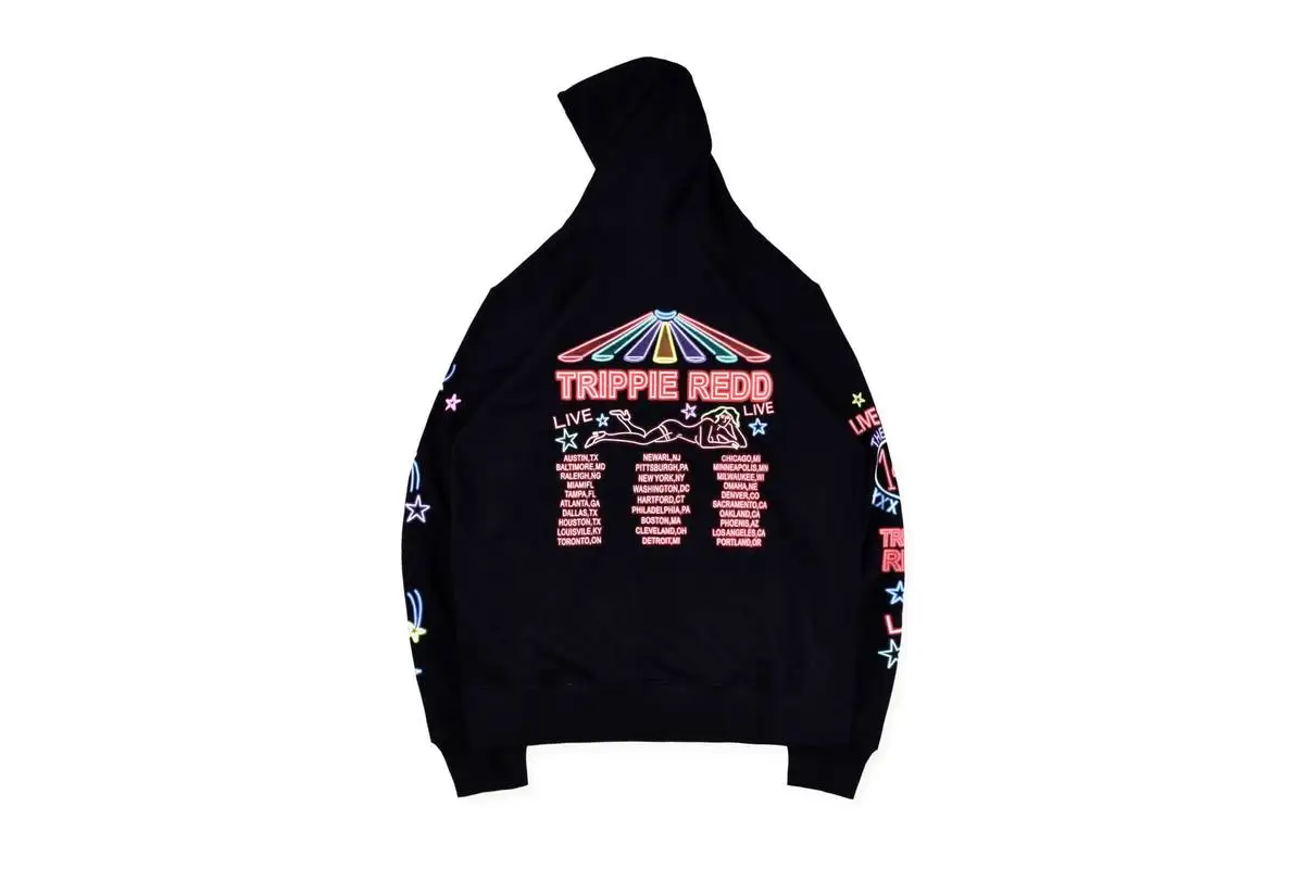 Trippie Redd толстовки merch trippieland забавные буквы девушка печать уличная хип hopTrippie Redd толстовки для мужчин и женщин