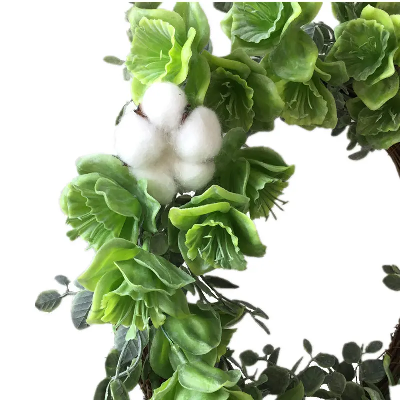 

Spring Succulents Flower Cotton Fall Autumn Wreath Front Door Decor Rustic Home Decor Wreath Door Wreath