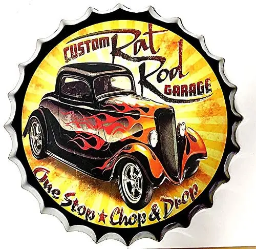 

Знак Ретро пользовательский бутылочные крышки Ретро металлическая жестяная вывеска Диаметр 13,8 дюйм (ов)-ремесла домашнего декора бар доска...