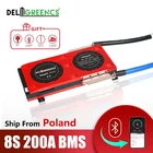 LiFePO4 Smart BMS 8S 200A с приложением Bluetooth для 3,2 В номинальной литиевой батареи для 24 В 310AH 24V 280AH 420AH призматической батареи