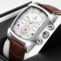 wwoor 2022 new top brand luxury mens watch quartz causal leather military calendar male waterproof wristwatch clock reloj hombre