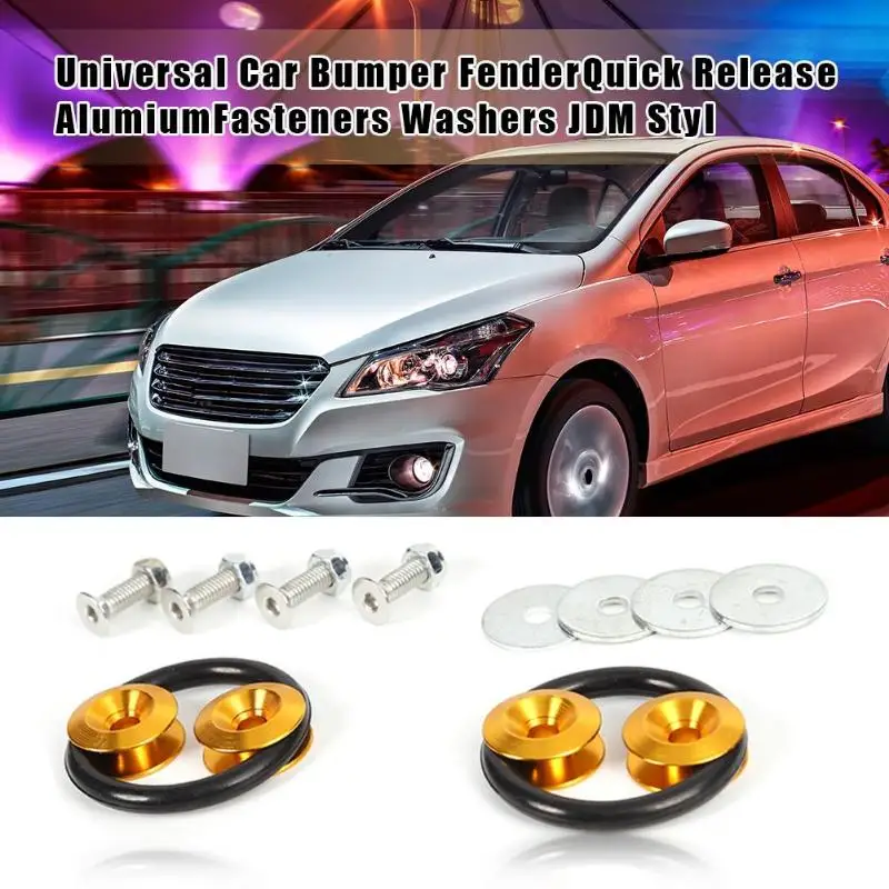 JDM СТИЛЬ Автомобильный бампер быстроразъемный крепеж крыло шайбы гайки