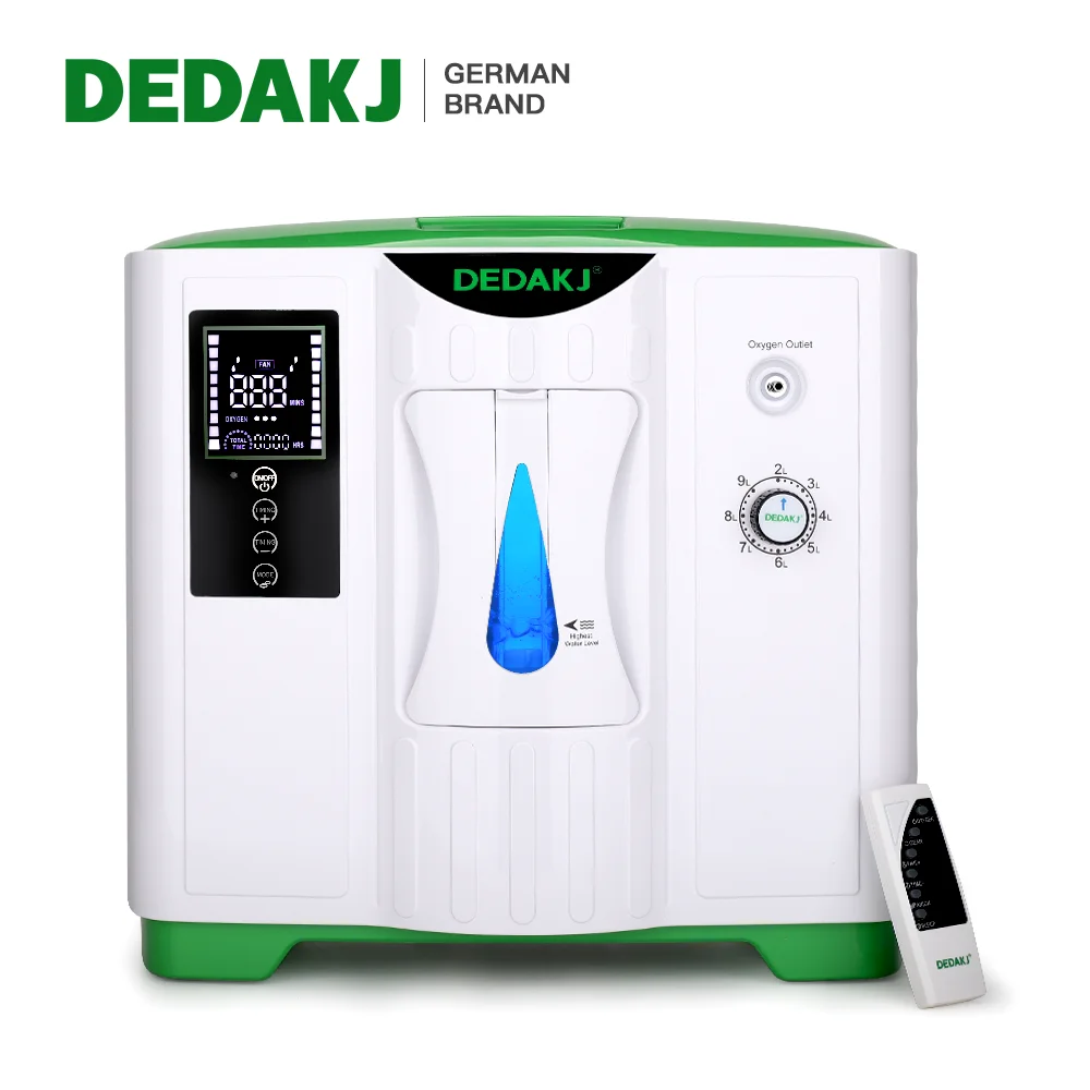 

Домашний портативный кислородный концентратор DEDAKJ 2A 2L-9L, генератор кислорода с низким уровнем шума, двойная кислородная машина с HD светодио...