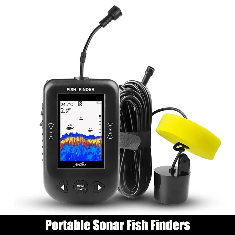 

Erchang Portable Sonar Fish Finders Alarm 100M Sonar LCD Fish Finders Fishing lure Echo Sounder Fishing Finder For Fishing