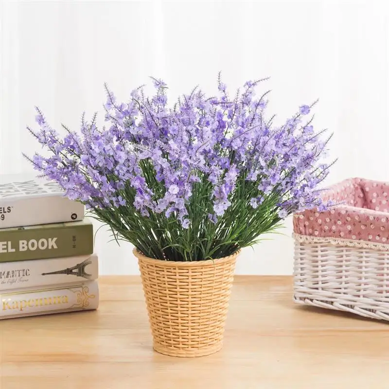 Романтика Прованс искусственный цветок фиолетовый Букет Лаванды с зелеными