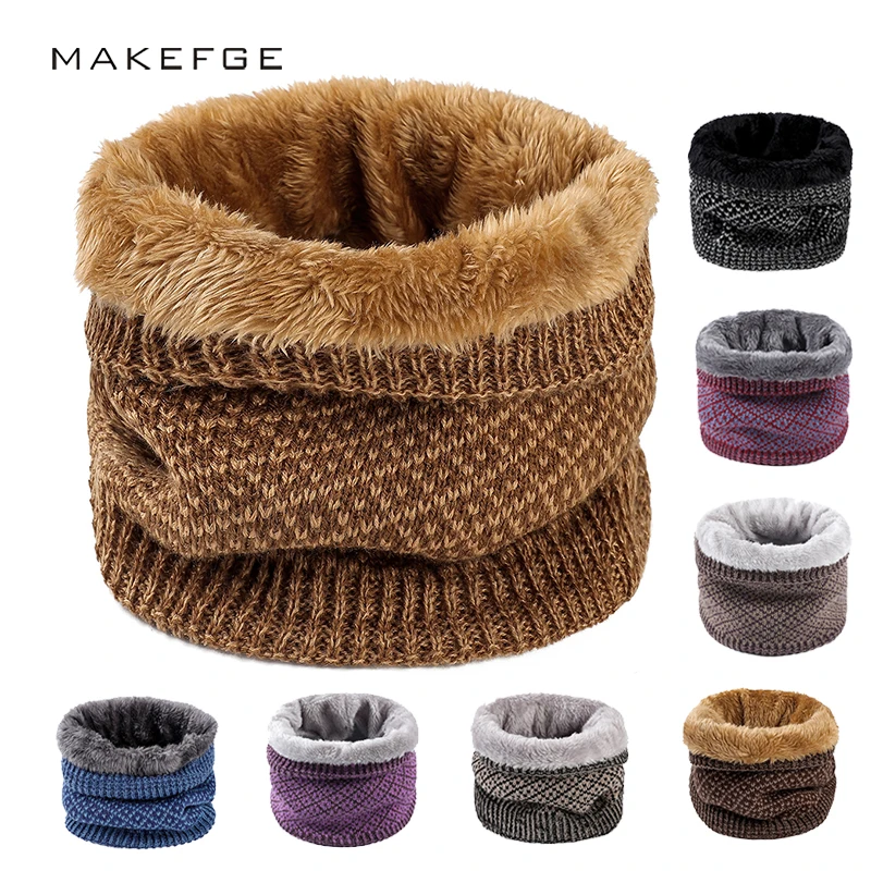 

2020 scarf men/women winter warm scarf men/women plus velvet thick scarf simple cotton outdoor protection neck knitted scarf new