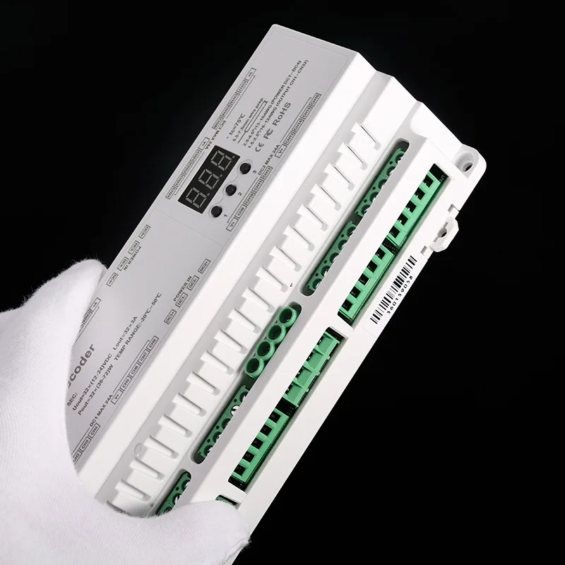 DMX512 декодер DC12V-24V 3Ax40CH Max 120A 2880W Выход RGB/RGBW полосы RJ45 Подключите светодиодный Sn 40