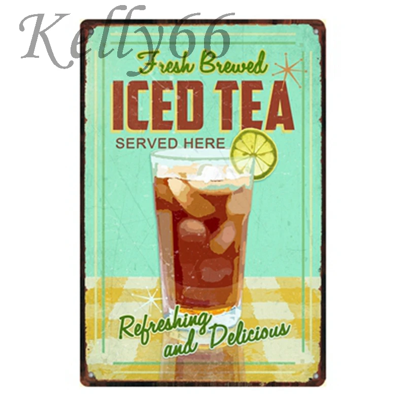 [Kelly66] коктейльный лаундж Mojito ледяной чай пиво лучший металлический знак