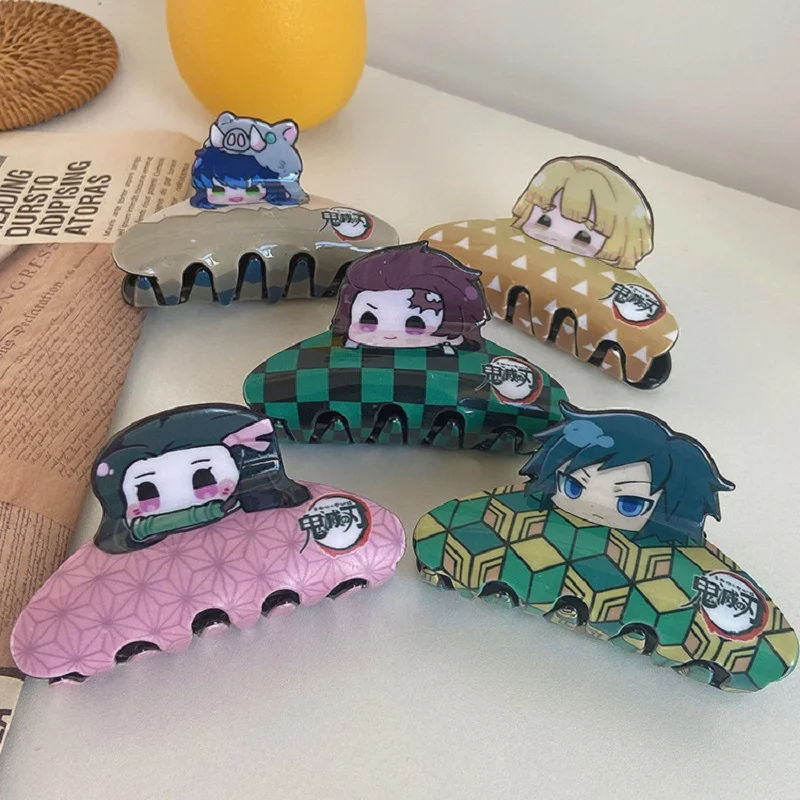 

JDemon SlayerH New product anime cartoon peripheral INS catch clip hair accessories cute girl student simple hair