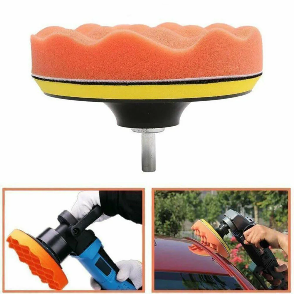 

Kit Polishing Pad Reusable Round Set Sponge Washable 6 Inch Wool Buffing