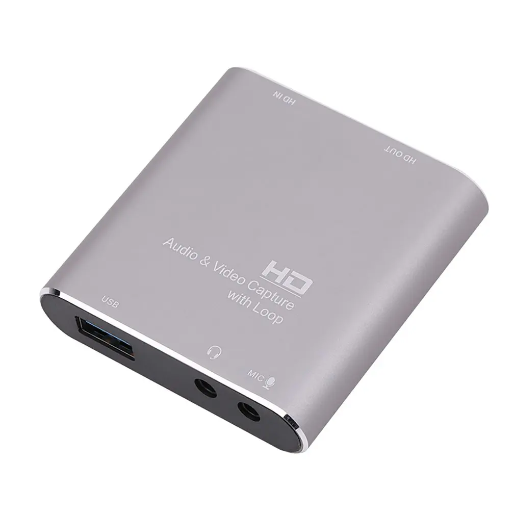 

Audio Video Capture Card With Lo-op Out 4K HDMI-compatible Game Capture USB 3.0 Record With Audio And Microphone Interface