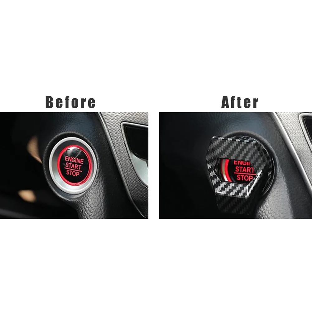 

1Pcs Universal 4x5cm Car Engine Start Stop Push Button Protection Switch Cover Metal Alloy Interior Accessories Decorative