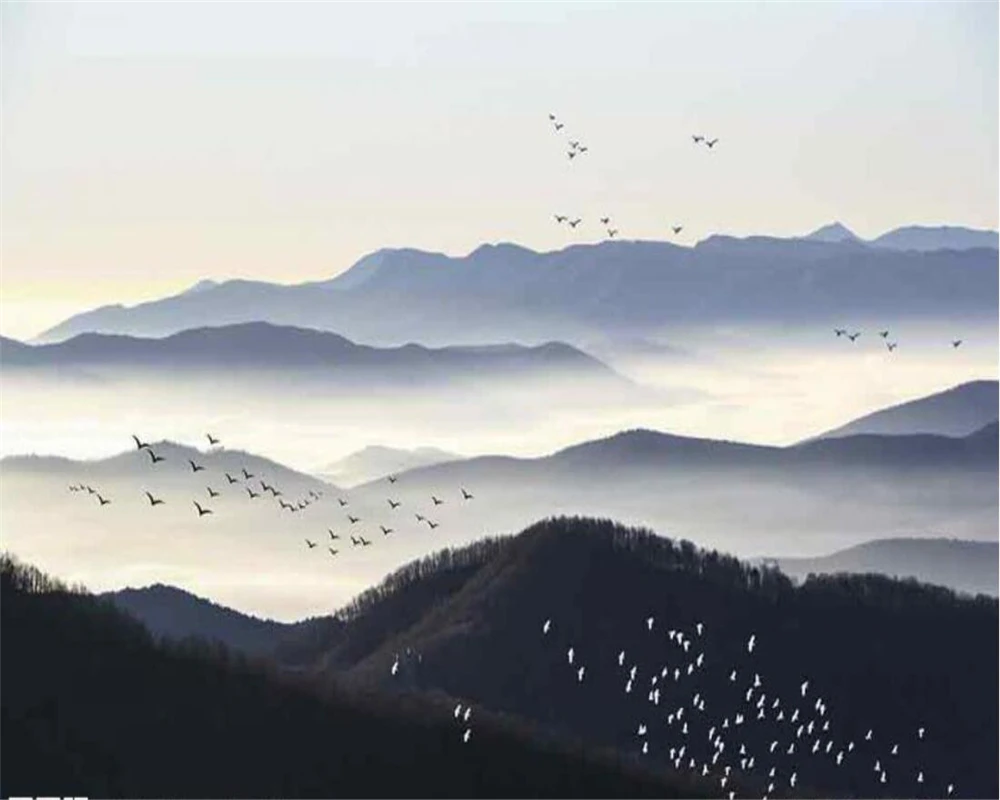 Настенные обои beibehang для домашнего декора новые в китайском стиле с облаками