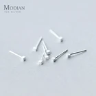 Modian простой милый скраб винтажный квадратный предотвратить аллергию серьги гвоздики Мода 925 стерлингового серебра ювелирные изделия для женщин Bijoux