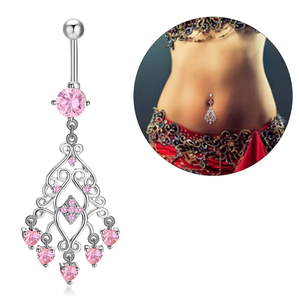 P0049 персидский стиль изысканное кольцо в пупок из циркония модное женское для