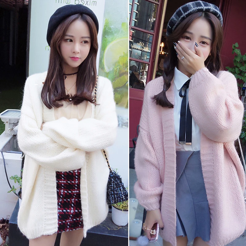 

Женский короткий свитер свободного покроя, однотонный винтажный кардиган, верхняя одежда, 2021