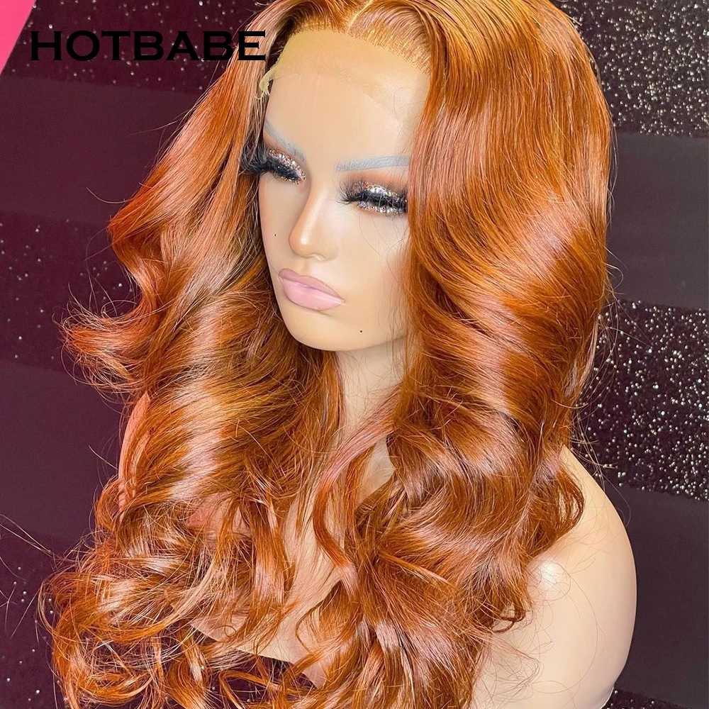 Ginger Lace Front Wig 30 Inch 99J Burgundy Body Wave HD Transparent Lace Frontal Wigs For Women Human Hair Brazilian Hair Wigs