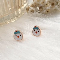 cute little cartoon penguin little stud earrings from south korea 2020 new stylish and versatile girl earrings