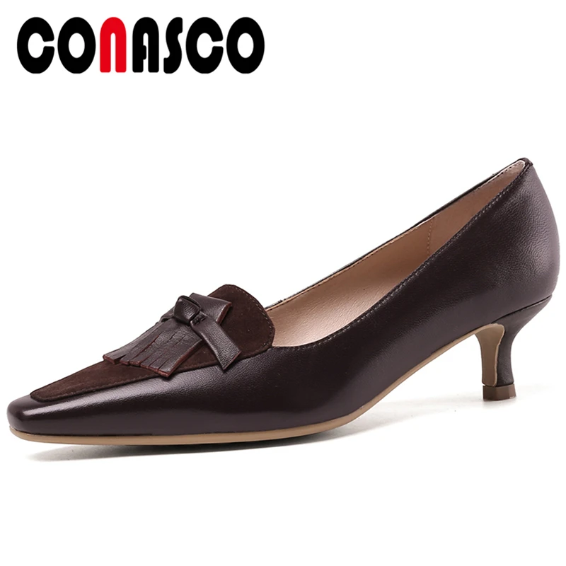 CONASCO/выразительные весенние женские туфли лодочки в стиле ретро Детские замшевые
