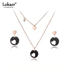 Женский Классический комплект из колье и серёг, из нержавеющей стали