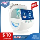 Ледяной Синий магический зеркальный анализатор кожи лифтинг лица микродермоабразивный кислородный распылитель гидродермабразия глубокая Очистительная Машина 7 в 1