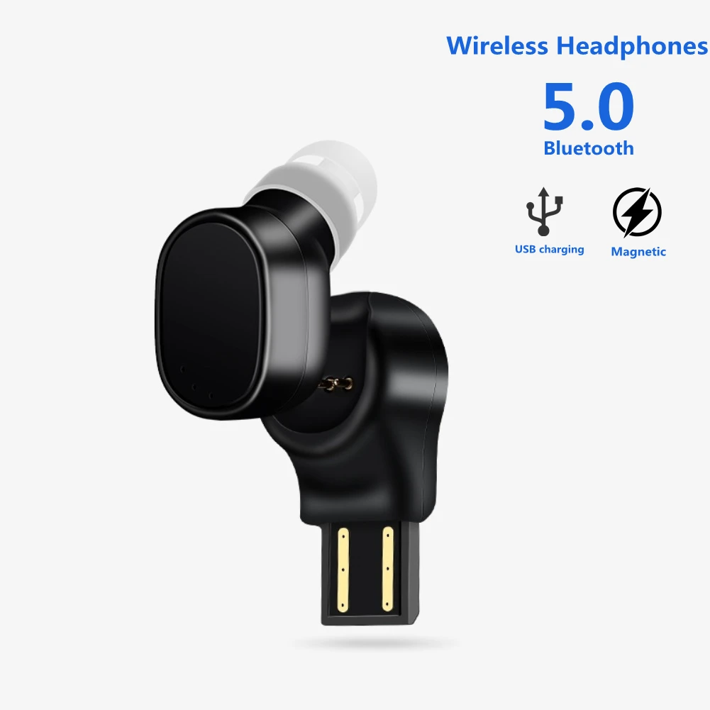 Миниатюрные наушники вкладыши Bluetooth 5 0 Спортивная гарнитура беспроводные с