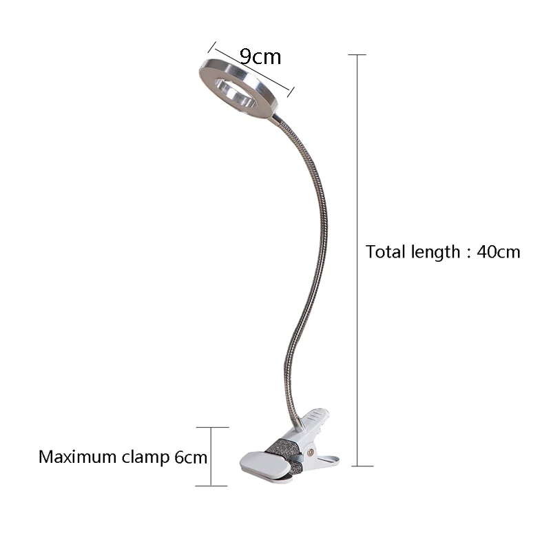 

Led Desk Lamp Creative Clip Table Lamp Acryl Bendable Lampara De Mesa Eye Protection Lampe De Bureau Bedside Study Reading Lamp