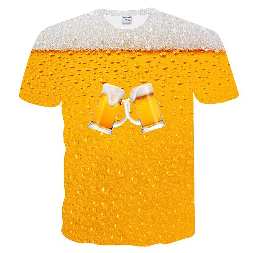 TX-234 Новинка футболка мужская 3D Футболка с принтом пива хип хоп Crewneck короткий рукав Мужская/Женская футболка футболки забавные мужские футболки - Цвет: TX-234