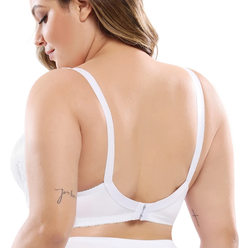 Beauwear женские кружевные бюстгальтеры больших размеров на косточках, сексуальные цветочные Бюстгальтеры Soutien Gorge с полной чашкой, не поролоновые бюстгальтеры 36DD 38E 40E 42D 44E 44D 46D