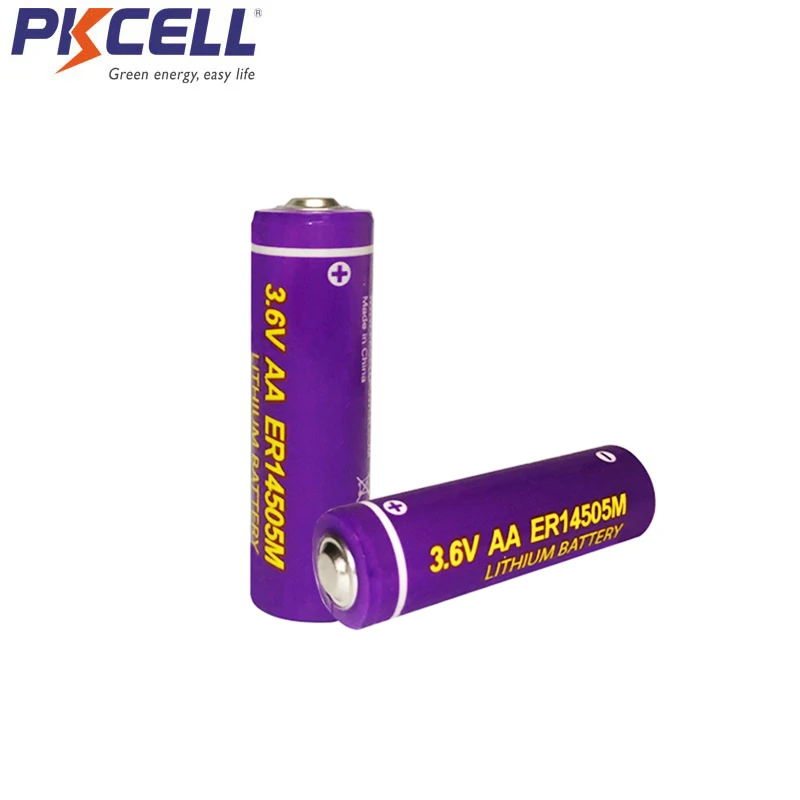 

2PCS PKCELL ER14505M AA battery 3.6V 1800MAH Li-SOCl2 (Power Type)Lithium Batteries 14*50.5 High discharge current