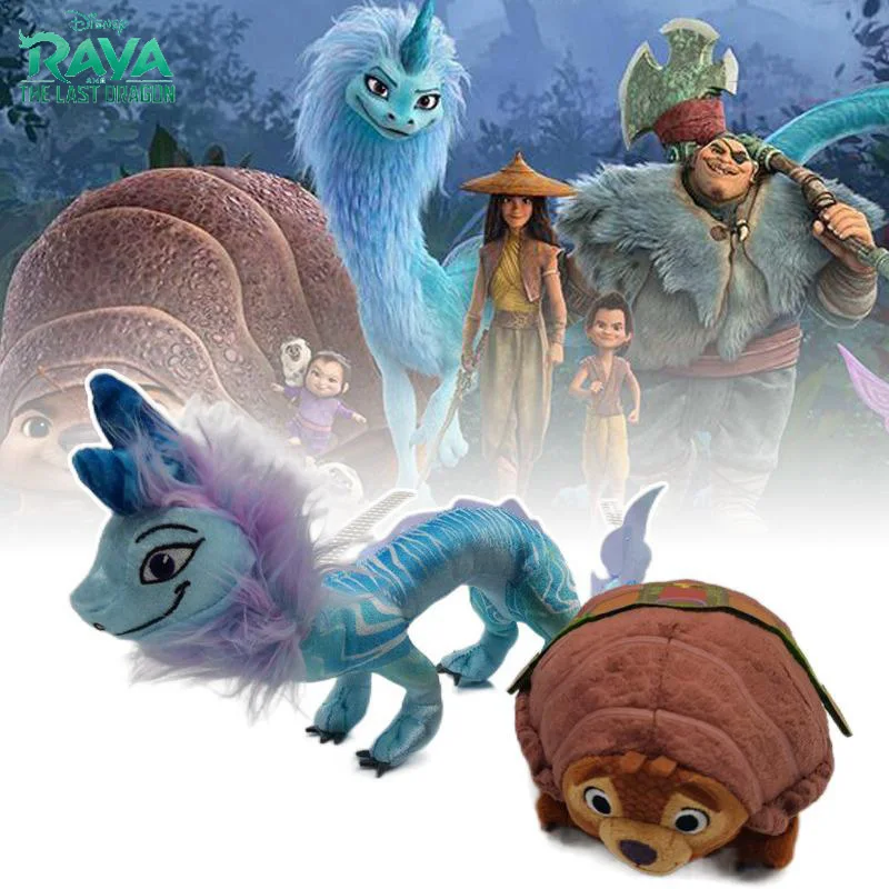 

Мягкие плюшевые куклы Disney с мультяшным драконом, игрушки из фильма «Raya» и «последняя модель» для мальчиков и девочек, подарок на день рожден...