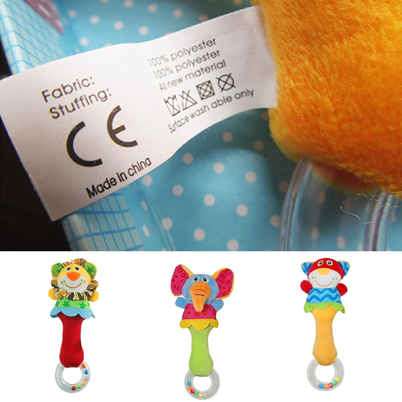 От 2 месяцев до 3 лет детские игрушки погремушки в виде милых животных плюшевая