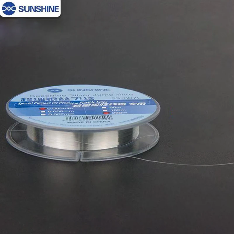 

SUNSHINE SS-007E Ultrafine Silver Wire Flight Line 0.009mm Easy Conductive Flight Line Precision Flexible Line Special Purpose