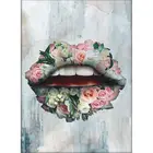 Gatyztory Рамка DIY живопись по номерам для взрослых детей цветок губы ручная роспись масляная живопись холст искусство