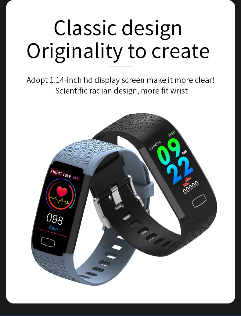 ONEMIX Fashion Smart Fitness Watch Waterproof Sport Pedomoter Oxygen Blood Pressure Monitor Accurate Step Counter Bracelets