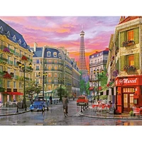 ruopoty frame diy painting by numbers handpainted unique gifts 60x75cm paris street scenery oil picture by number home decor art