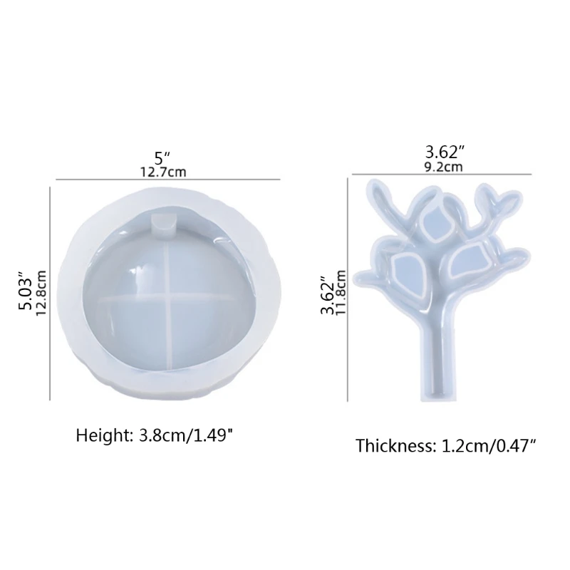 

Tree Bud Jewelry Holder Epoxy Resin Mold Earring Necklace Ring Pendant Display Storage Tray Silicone Mould DIY Crafts Home