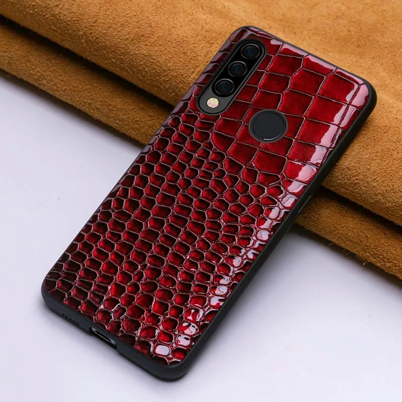 

Leather Phone Case For Huawei Nova 9 8 7 SE 5T 5i For Honor 10 20S 30 50 60 Pro Magic 3 Cowhide Crocodile Texture Cover
