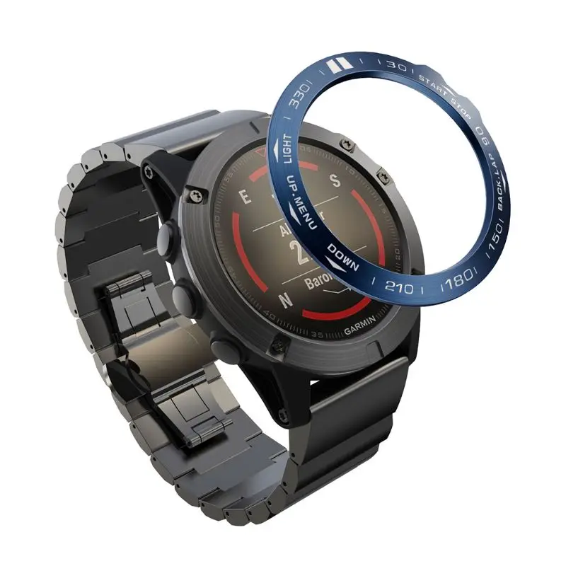 Чехол с металлическим ободком для Gar min Fenix 5X|Смарт-аксессуары| |