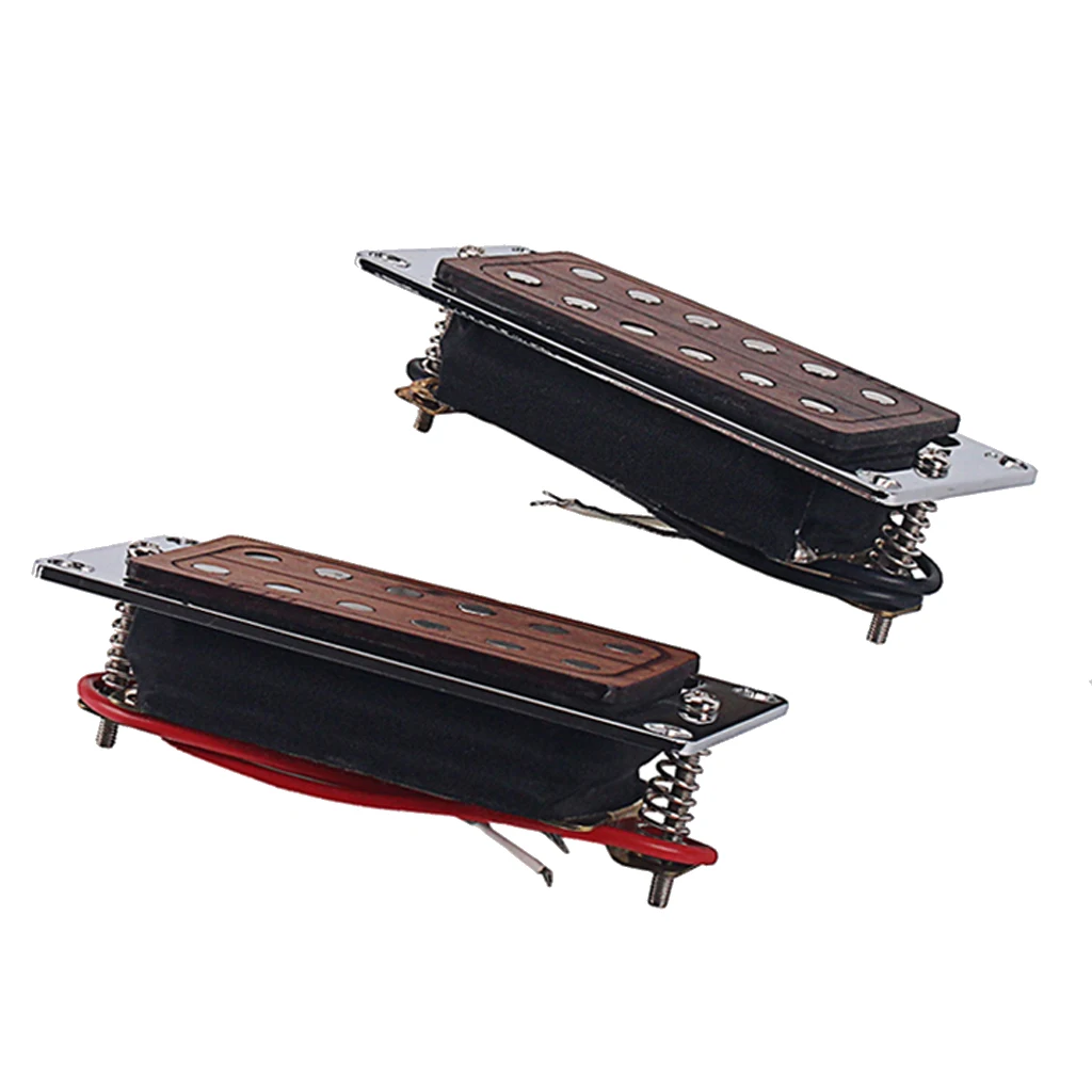 

Pack of 2 Rosewood Guitar Dual Coils Pickup Humbucker Neck+Bridge Metal Frame for Electric Guitar Parts DIY